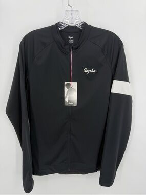 Rapha NWT Women's Core Long Sleeve Jersey Jacket Black White Size XL